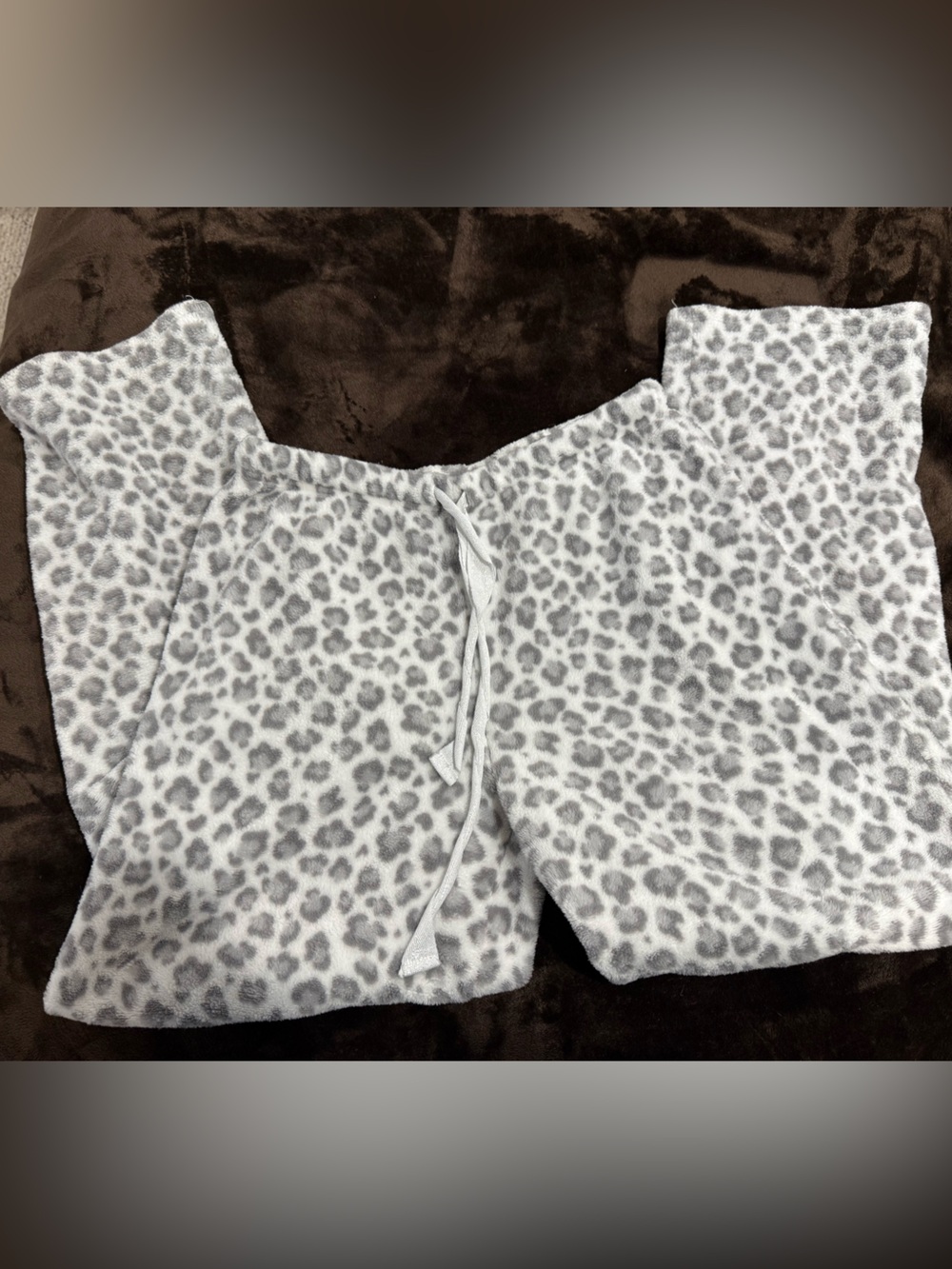 cheetah fuzzy pants